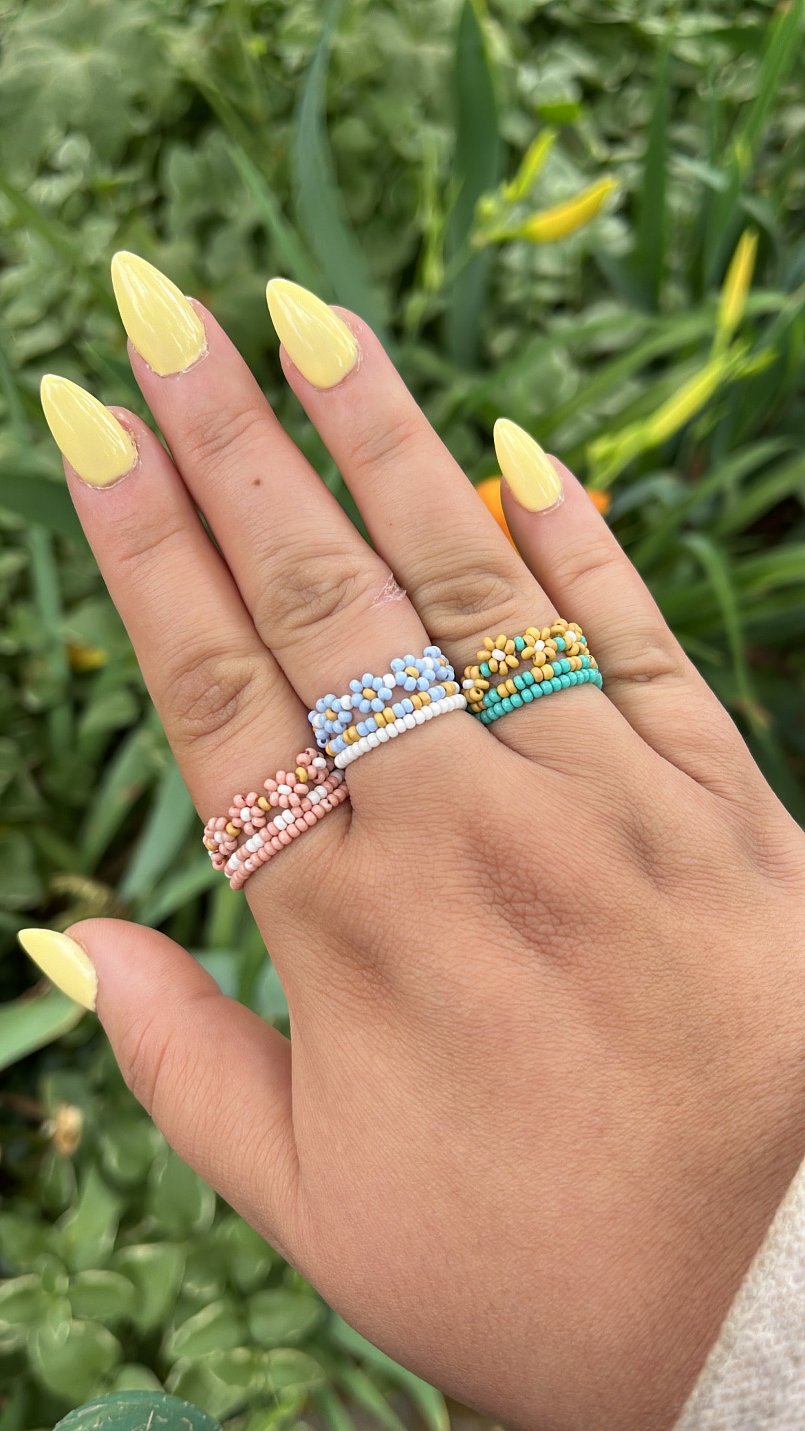 Daisy Ring Stacks